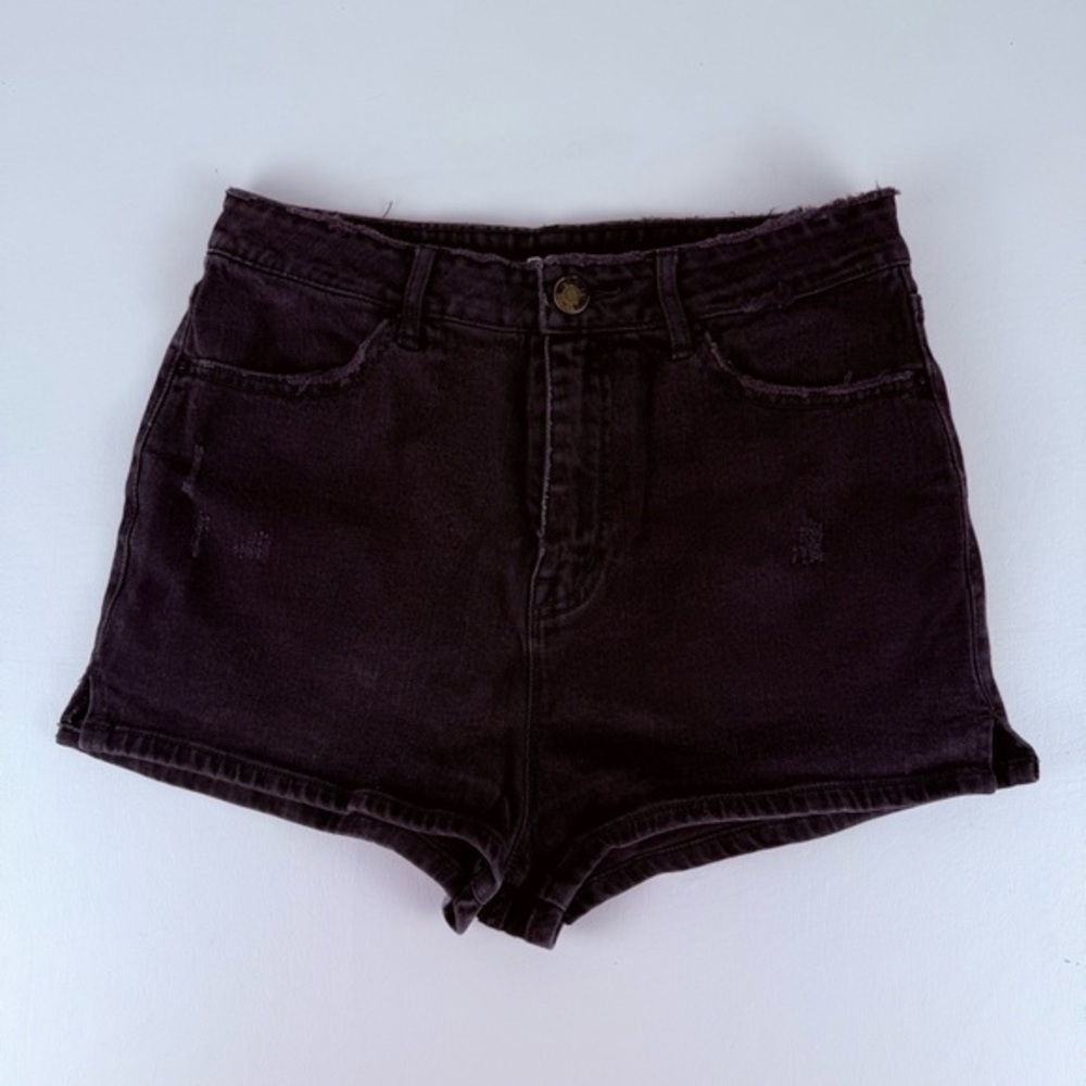BDG Super High Rise Spade Pine Up Black Denim Shorts
